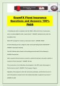 ExamFX Flood Insurance Questions and Answers 100&percnt; PASS