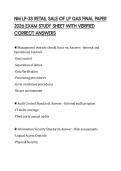 NM LP-3S RETAIL SALE OF LP GAS FINAL PAPER 2026 EXAM STUDY SHEET WITH VERIFIED CORRECT ANSWERS