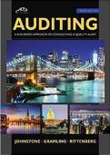 Auditing&colon; A Risk-Based Approach to Conducting a Quality Audit 10th Edition Test Bank &ndash; Karla Johnstone-Zehms & Audrey Gramling &bull; Latest Update 2026 Exam Prep &bull; GRADED A&plus;