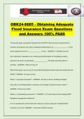 OBK24-8885 - Obtaining Adequate Flood Insurance Exam Questions and Answers 100&percnt; PASS