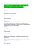 PHTLS TEST QUESTIONS & UPDATED CORRECT ANSWERS PASSED