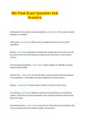 NR451 Final Exam Question And  Veriffied Answers 100 &percnt; Guaranteed pass