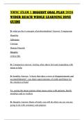NMNC EXAM 1 BIGGEST GOAL PLAN 2026 WIDER REACH WHOLE LEARNING ZONE GUIDE