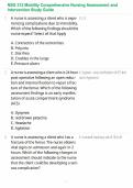 NSG 312 Mobility Comprehensive Nursing Assessment and Intervention Study Guide