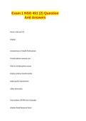 Exam 1 NSG  NR451 Questions And  Verified Answers  100&percnt; Guaranteed Pass