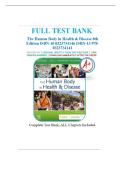 TESTBANK FOR The Human Body in Health & Disease &lpar;8th Edition&rpar; by Kevin T&period; Patton