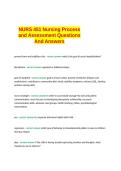 NURS 451 Nursing Process and Assessment Questions And Verified Correct Answers  100&percnt; Guaranteed Pass
