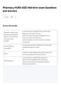Pharmacy NURS-6521 Mid-term exam Questions and Answers