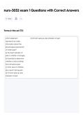 nurs-3032 exam 1 Questions with Correct Answers