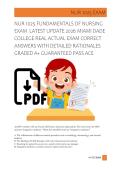 NUR 1025 FUNDAMENTALS OF NURSING   EXAM  LATEST UPDATE 2026 MIAMI DADE  COLLEGE REAL ACTUAL EXAM CORRECT  ANSWERS WITH DETAILED RATIONALES  GRADED A&plus; GUARANTEED PASS ACE 