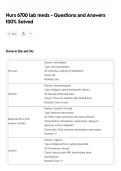 Nurs 6700 lab meds - Questions and Answers 100&percnt; Solved
