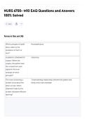 NURS 6700- M10 EAQ Questions and Answers 100&percnt; Solved