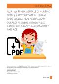 NUR 1025 FUNDAMENTALS OF NURSING   EXAM 3  LATEST UPDATE 2026 MIAMI  DADE COLLEGE REAL ACTUAL EXAM  CORRECT ANSWERS WITH DETAILED  RATIONALES GRADED A&plus; GUARANTEED  PASS ACE 