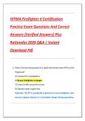 Compilation Bundle for SFFMA Firefighter II Certification Practice Exams Questions And Correct Answers &lpar;Verified Answers&rpar; Plus Rationales 2026 Q&A &vert; Instant Download Pdf