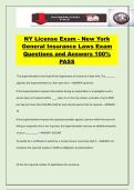 NY License Exam - New York General Insurance Laws Exam Questions and Answers 100&percnt; PASS