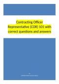 Contracting Officer Representative &lpar;COR&rpar; 101 with correct questions and answers
