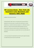 NY License Exam - New York Life Insurance Laws Questions and Answers 100&percnt; PASS