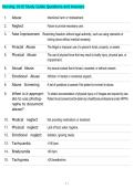 Nursing 1010 Study Guide Questions and Answers