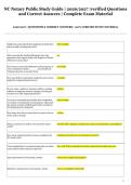 NC Notary Public Study Guide &vert; 2026&sol;2027 &vert;verified Questions  and Correct Answers &vert; Complete Exam Material 
