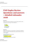 PAD Naplex Review Questions&colon; and answers &plus; detailed rationales 2026