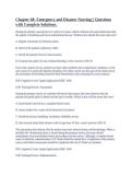 Chapter 68&colon; Emergency and Disaster Nursing &vert;&vert; Questions with Complete Solutions&period;