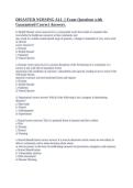DISASTER NURSING ALL &vert;&vert; Exam Questions with Guaranteed Correct Answers&period;