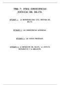 TEMA 7 DE DERECHO PENAL II&colon; OTRAS CONSECUENCIAS JUR&Iacute;DICAS DEL DELITO&period;