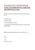 WISCONSIN UTILITY CONTRACTOR EXAM 2026 ACTUAL TEST PAPER WITH FULL QUESTIONS AND VERIFIED SOLUTIONS