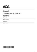 AQA A-level COMPUTER SCIENCE 7517&sol;2 Paper 2 Mark scheme June 2025