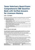 2026&sol;2027 Ultimate Texas Veterinary Board Exam &lpar;SBE&rpar; Prep&colon; Comprehensive Question Bank & Law Protocol