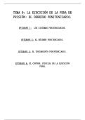 TEMA 9 PENAL II&colon; LA EJECUCI&Oacute;N DE LA PENA DE PRISI&Oacute;N&colon; EL DERECHO PENITENCIARIO&period;
