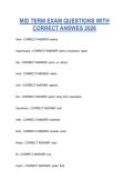 MID TERM EXAM QUESTIONS WITH CORRECT ANSWES 2026