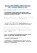 PSYCHIATRIC NURSING EXAM QUESTIONS WITH CORRECT ANSWERS 2026