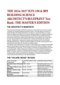 Ultimate 2026&sol;2027 ILTS 290 & BPI Building Science Principles Test Bank &vert; The Architect's Blueprint Study Guide