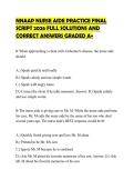 NNAAP NURSE AIDE PRACTICE FINAL SCRIPT 2026 FULL SOLUTIONS AND CORRECT ANSWERS GRADED A&plus;