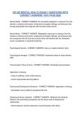 NR 326 MENTAL HEALTH EXAM 1 QUESTIONS WITH CORRECT ANSWERS 100&percnt; PASS 2026