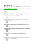 Test Bank for Introduction to Business Analytics 1st Edition Vernon J&period; Richardson & Marcia Weidenmier Watson ISBN 9781265454340 Chapters 1‑11