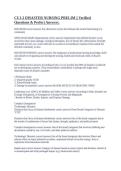 CU1-2 DISASTER NURSING PRELIM &vert;&vert; Verified Questions & Perfect Answers&period;