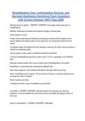 Breastfeeding Care&comma; Contraceptive Devices&comma; and Neonatal Abstinence Syndrome Exam Questions with Correct Answers 100&percnt; Pass 2026