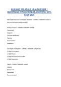 NURSING 326 ADULT HEALTH EXAM 1 QUESTIONS WITH CORRECT ANSWERS 100&percnt; PASS 2026