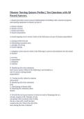 Disaster Nursing Quizzes Prelim &vert;&vert; Test Questions with All Passed Answers&period;