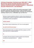 CCA Exam Preparation Test Bank Exam 2026-2027 &vert; Most  Recent Exam Actual Complete Questions And Correct  Answers &lpar;Verified Answers&rpar; Already Graded A&plus; &vert; Guaranteed  Success&excl;&excl; Newest Exam &vert; Just Released&excl;&excl;  