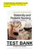 TESTBANK FOR Maternity and Pediatric Nursing &lpar;3rd Edition&rpar; by Susan Scott Ricci&comma; Theresa Kyle&comma; and Susan Carman