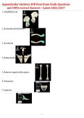 Appendicular Skeleton APR Final Exam &ndash; Study Questions and 100&percnt; Correct Answers Latest 2026&sol;2027