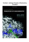 TESTBANK FOR Lehninger Principles of Biochemistry &lpar;5th Edition&rpar;