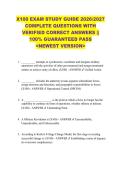 X100 EXAM STUDY GUIDE 2026&sol;2027  COMPLETE QUESTIONS WITH  VERIFIED CORRECT ANSWERS &vert;&vert;  100&percnt; GUARANTEED PASS  <NEWEST VERSION> 