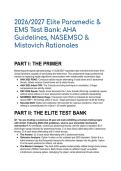 2026&sol;2027 Elite Paramedic & EMS Test Bank&colon; AHA Guidelines&comma; NASEMSO & Mistovich Rationales