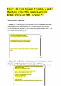CHEM120 Week 8&colon; Exam 3 &lpar;Units 5&comma; 6&comma; and 7&rpar; Questions With 100&percnt; Verified Answers&vert; Instant Download PDF &vert; Graded  A&plus;