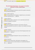 PEL SLP Exam Questions &vert; Accurate & Verified  Answers to Pass Actual Exam 
