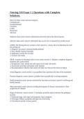 Nursing 110 Exam 1 &vert;&vert; Questions with Complete Solutions&period;